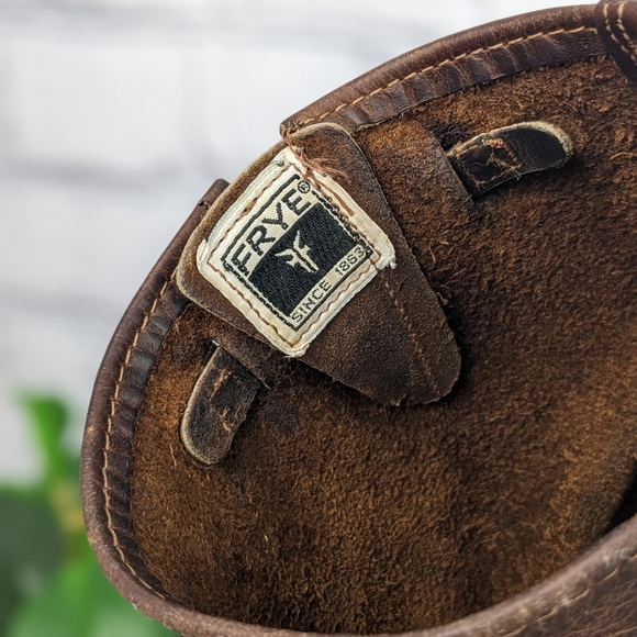 Frye Engineer 9.5M D full grain brown leather boots, USA made - Picture 11 of 15
